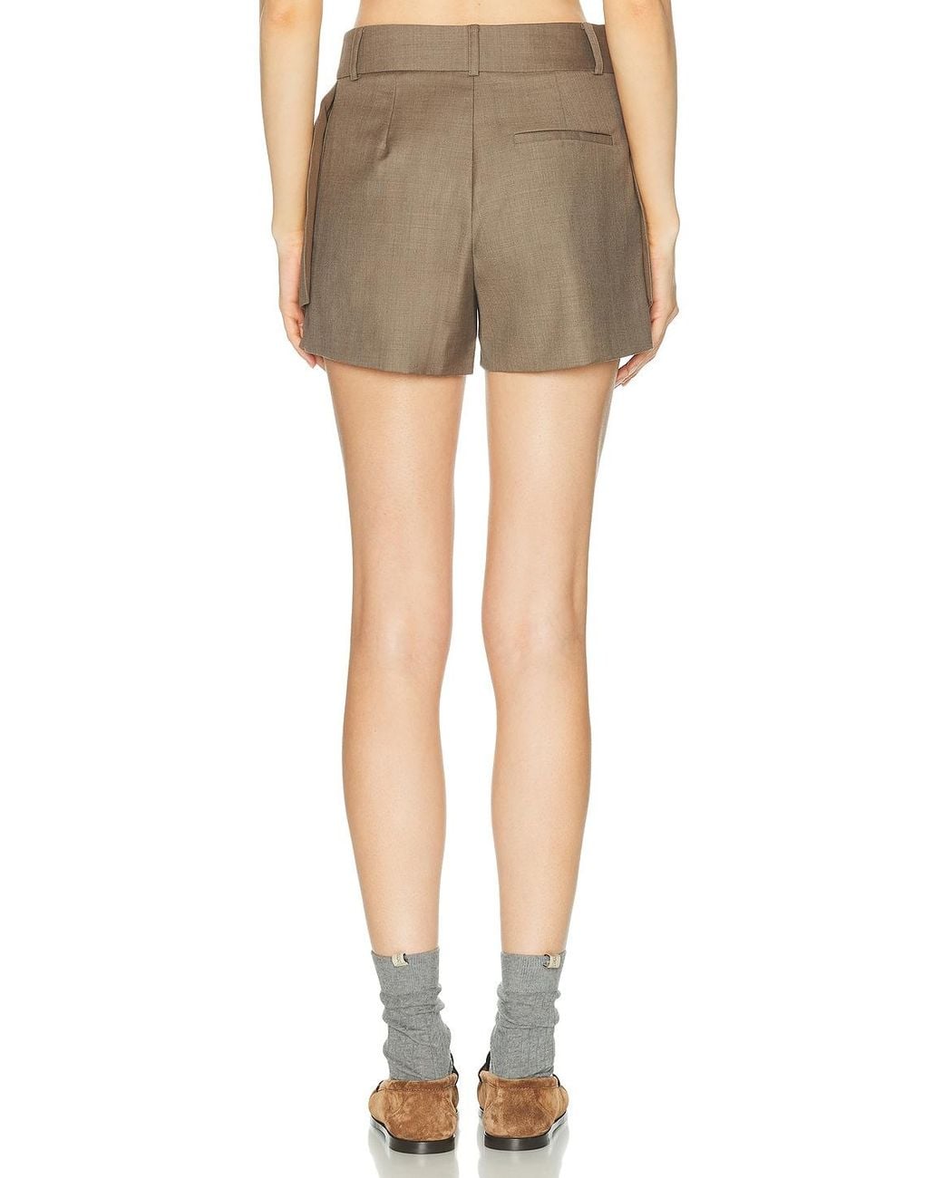 Monse Gray Jacket Hem Short