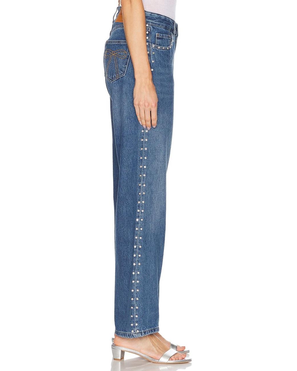 Sandy Liang Blue Updo Straight Leg Jeans