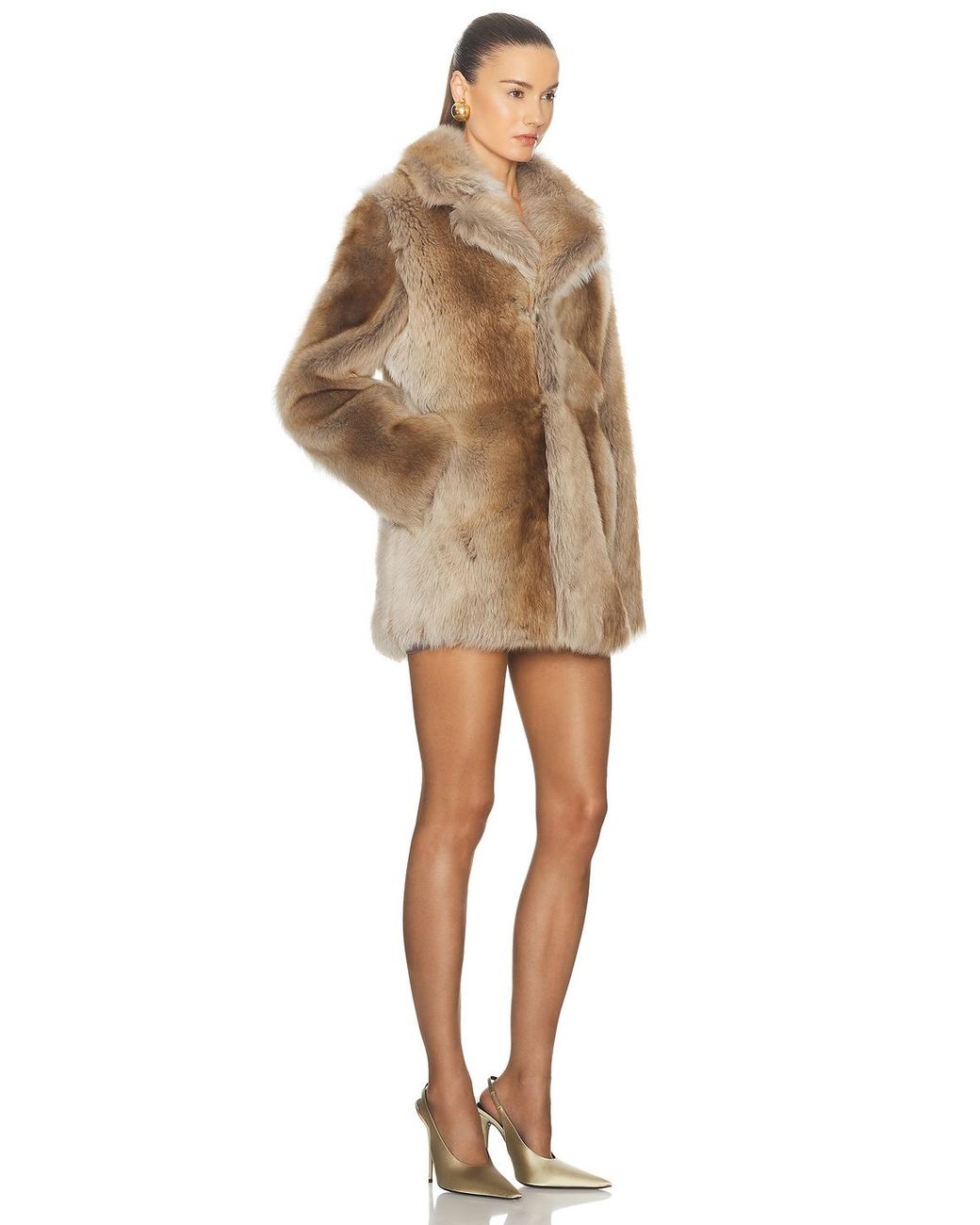 Saint Laurent Natural Fur Coat
