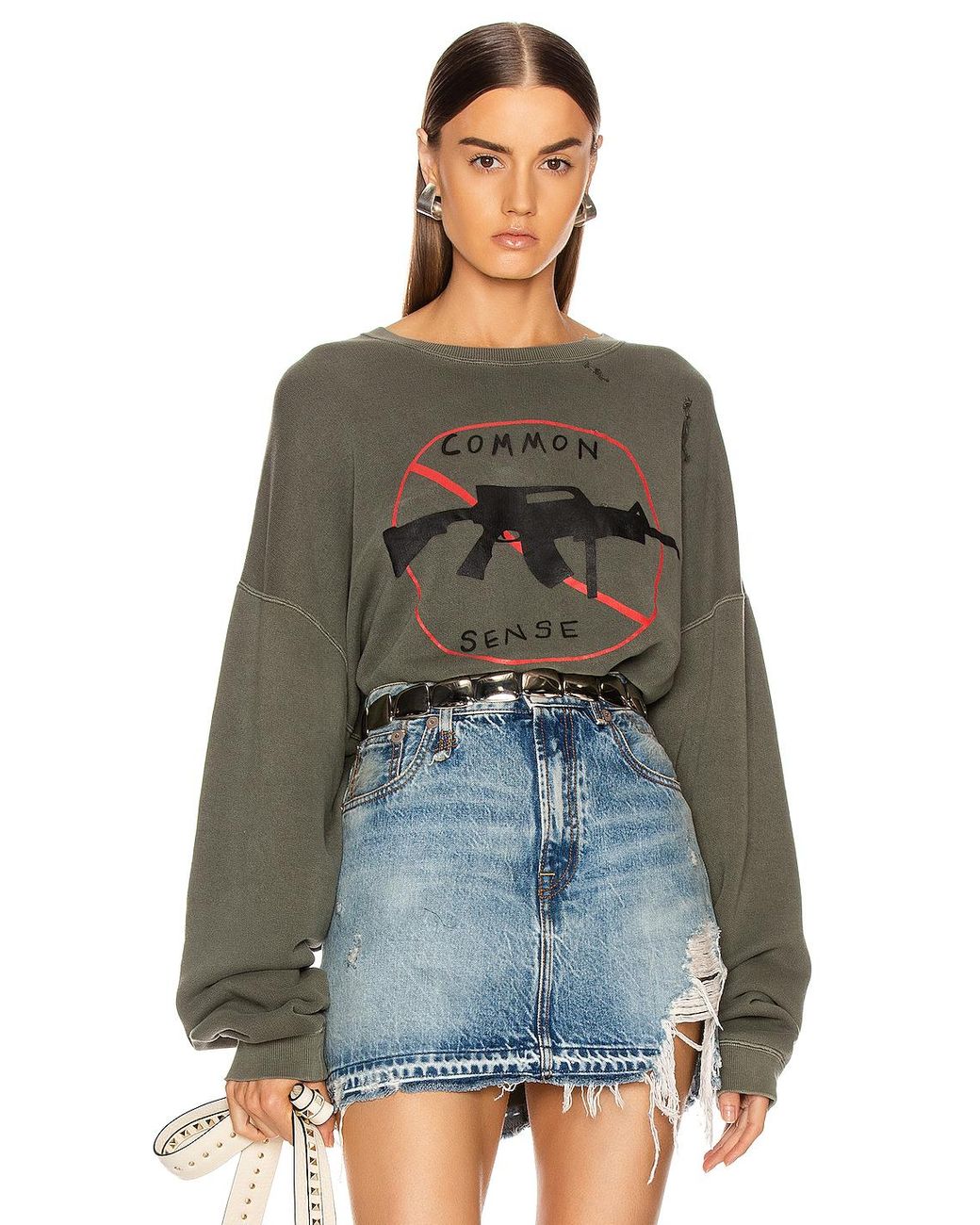 faded grey sweatshirt