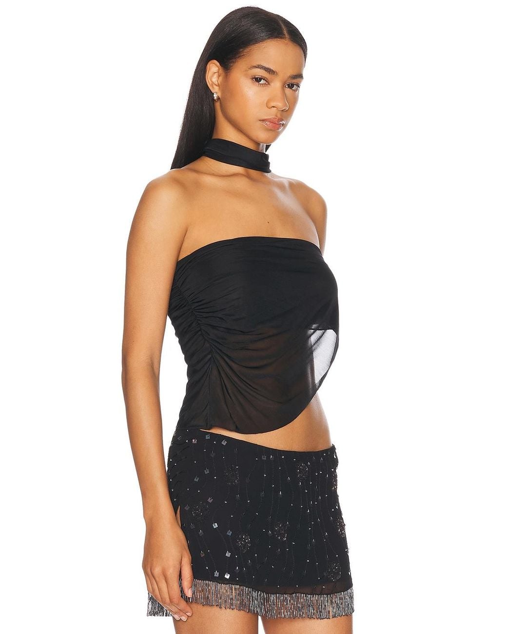 Mirror Palais Black Deity Top