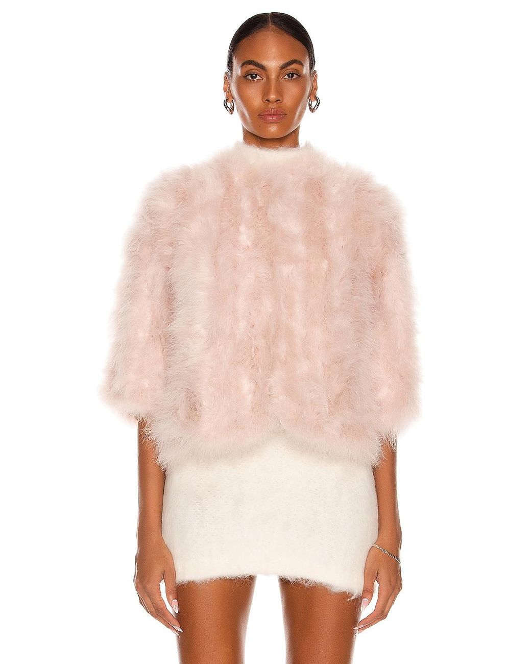 zoey ostrich feather jacket