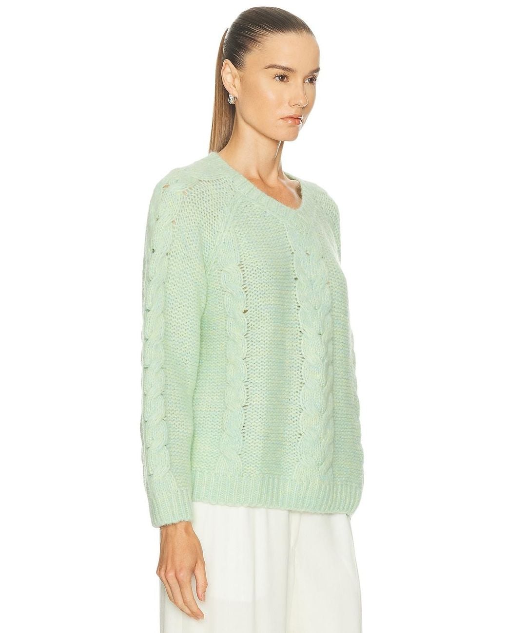 Bode Green Eiderdown Sweater