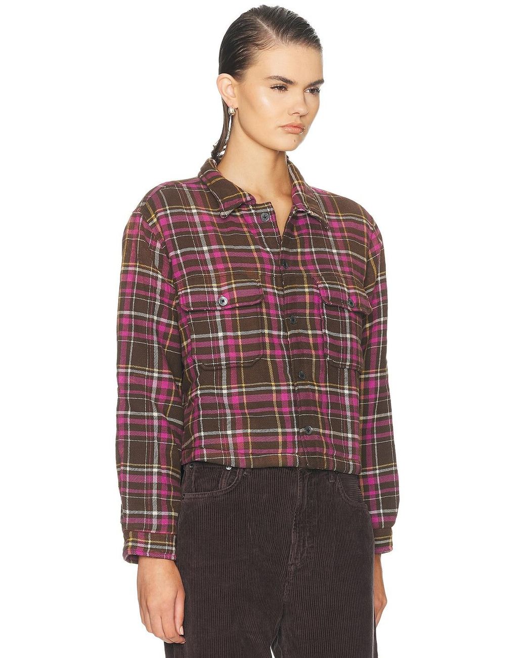 R13 Red Padded Cropped Jacket