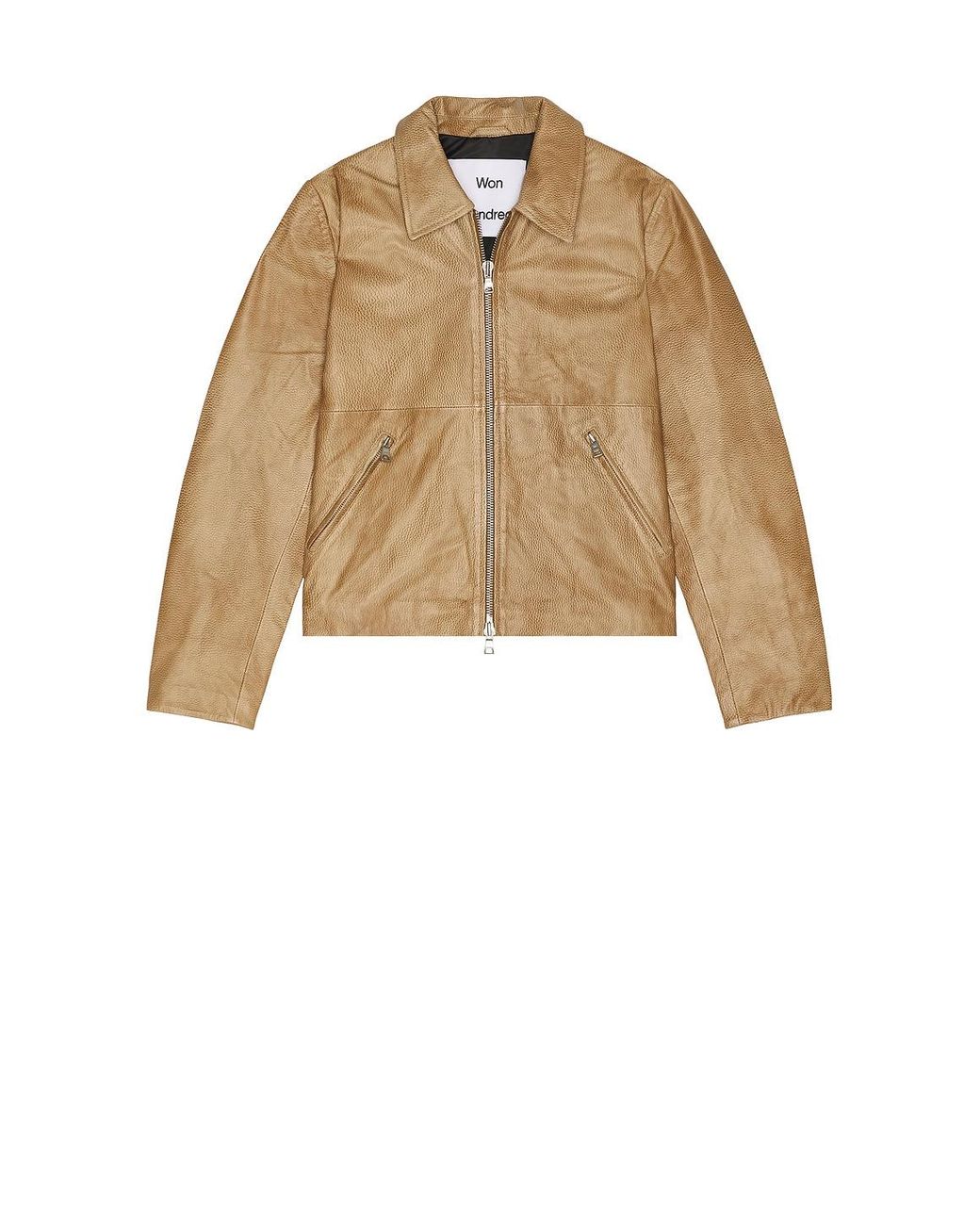 Won Hundred Brown Dutton Leather Jacket for men