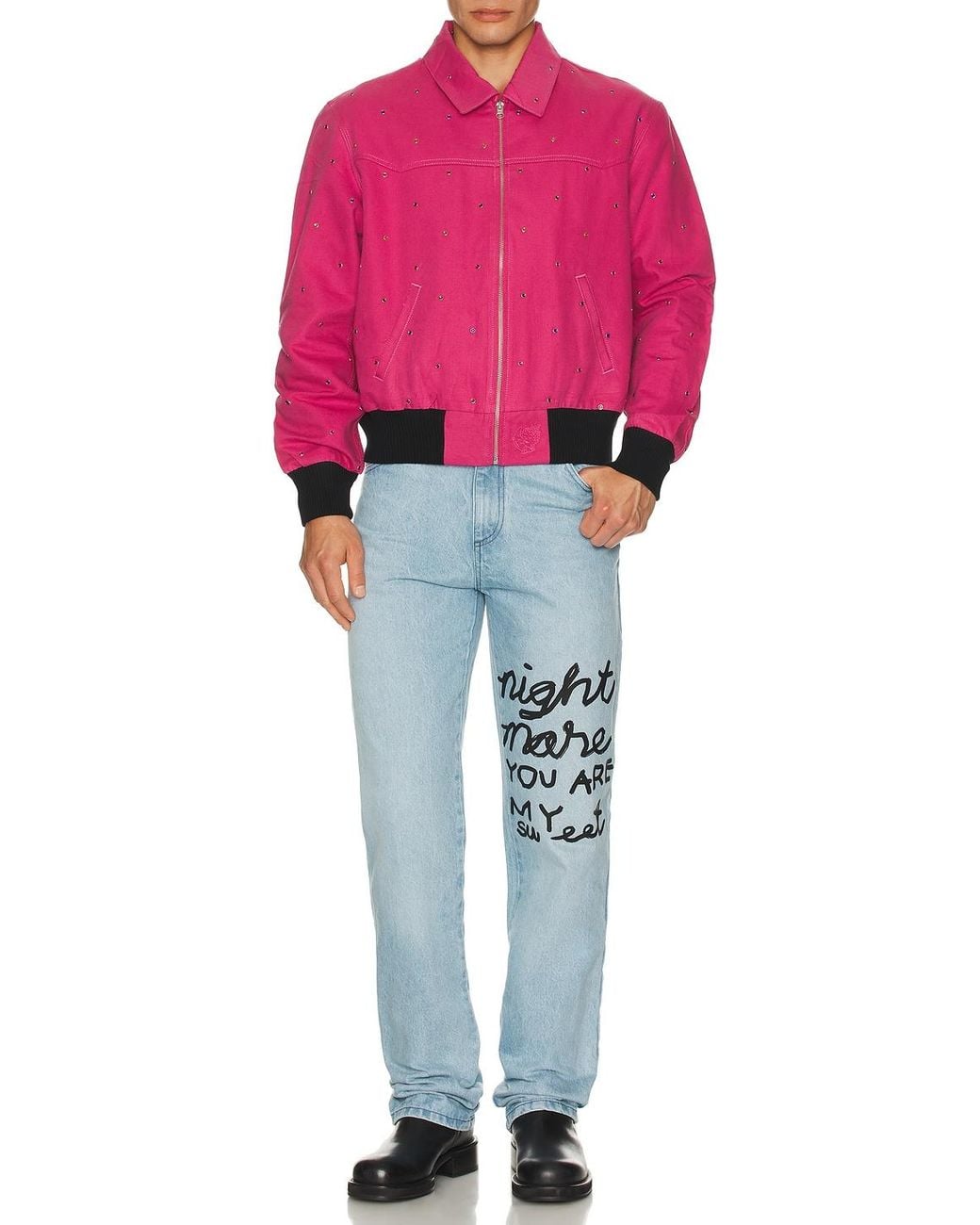 Sky High Farm Pink Studded Work Jacket Woven for men