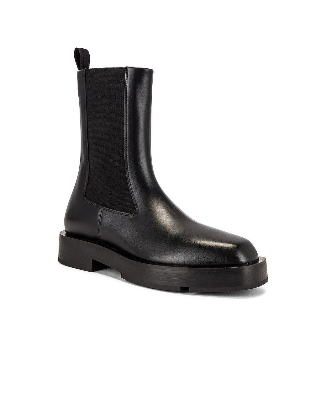 Givenchy Leather Squared Chelsea Ankle Boots in Black | Lyst