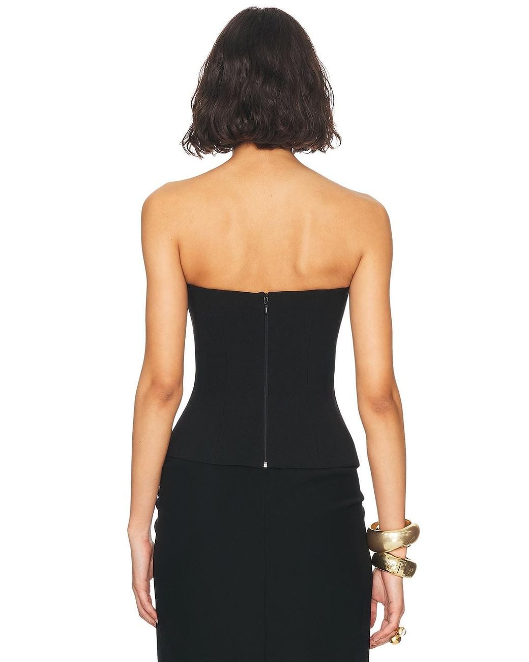 Monot Black Strapless Bustier Top