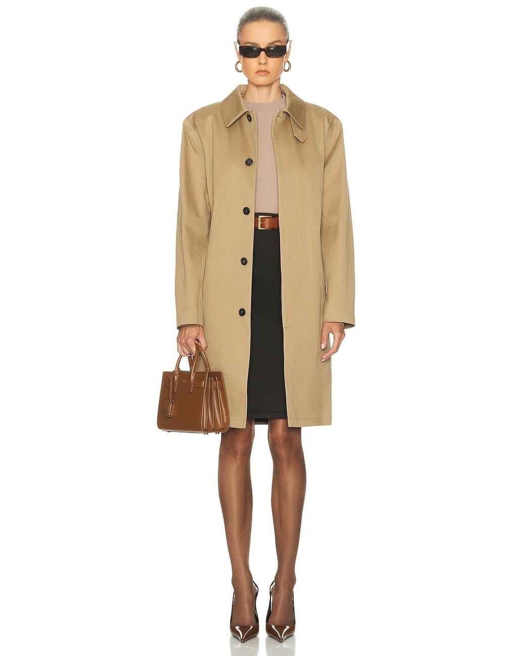 Saint Laurent Natural Manteau Jacket