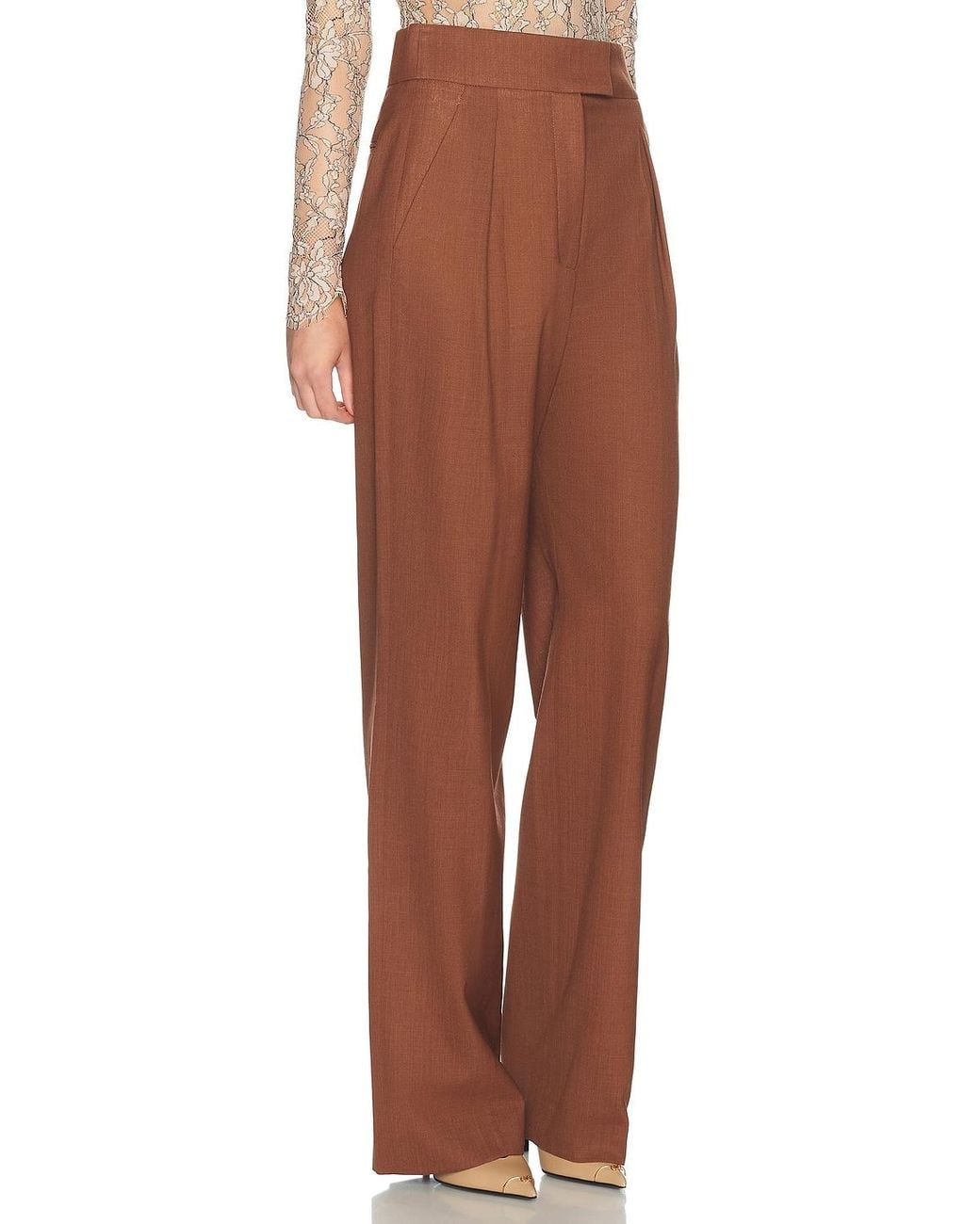 Valentino Brown Functional Suiting Pant