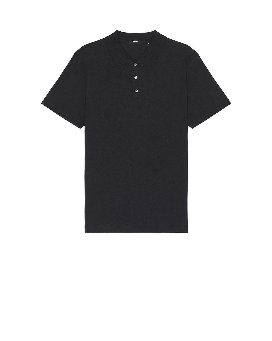 Theory Black Bron Cotton Polo for men