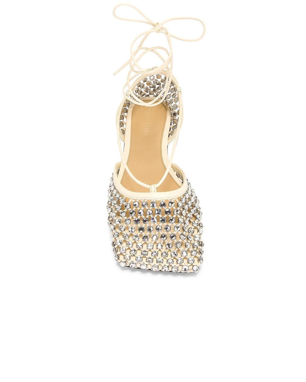 Bottega Veneta White Stretch Flat