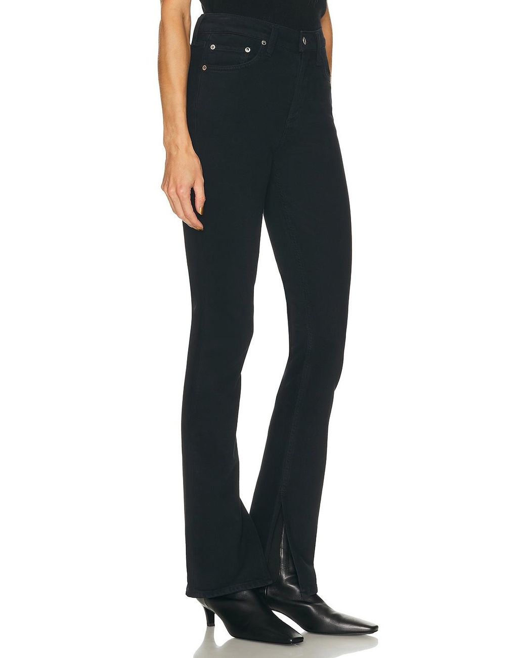 Agolde Black Ingram Split Skinny Jeans