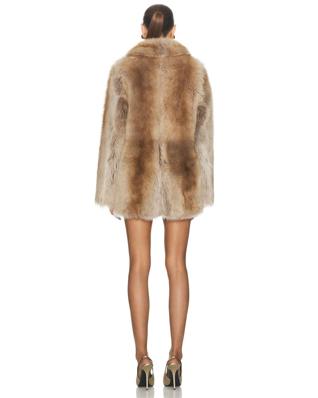 Saint Laurent Natural Fur Coat