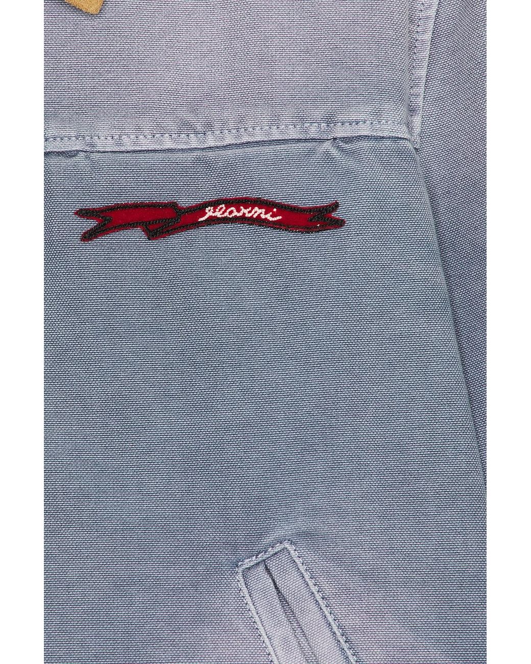 Marni Blue Zip Bomber Jacket for men