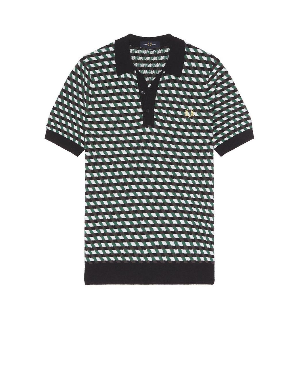Fred Perry Multicolor Geometric Knitted Polo for men