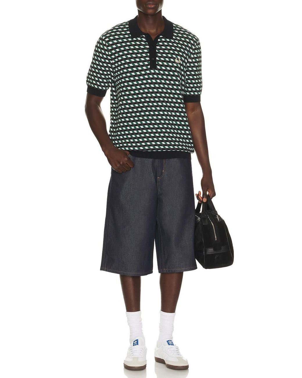 Fred Perry Multicolor Geometric Knitted Polo for men