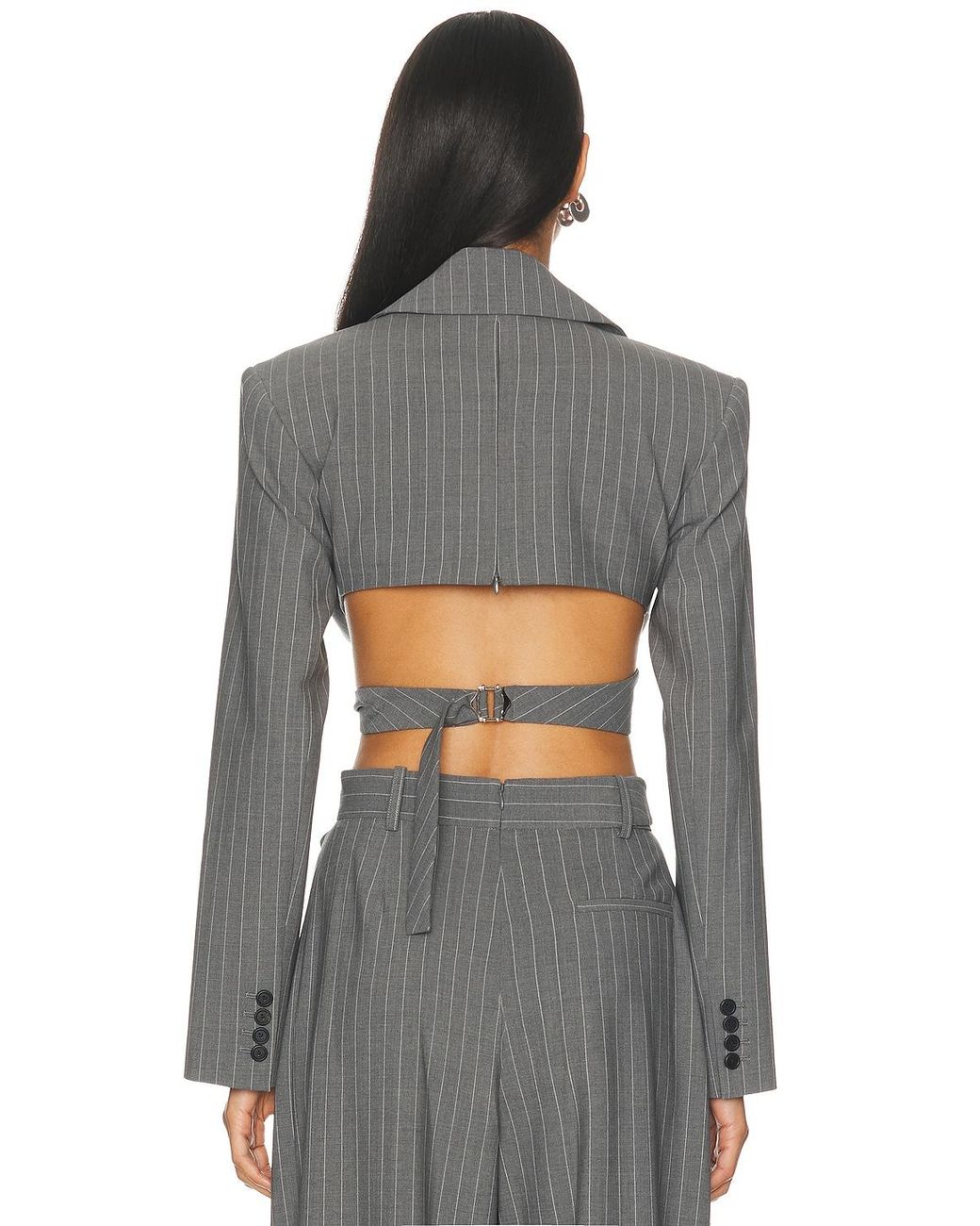 Monse Gray Twist Blazer