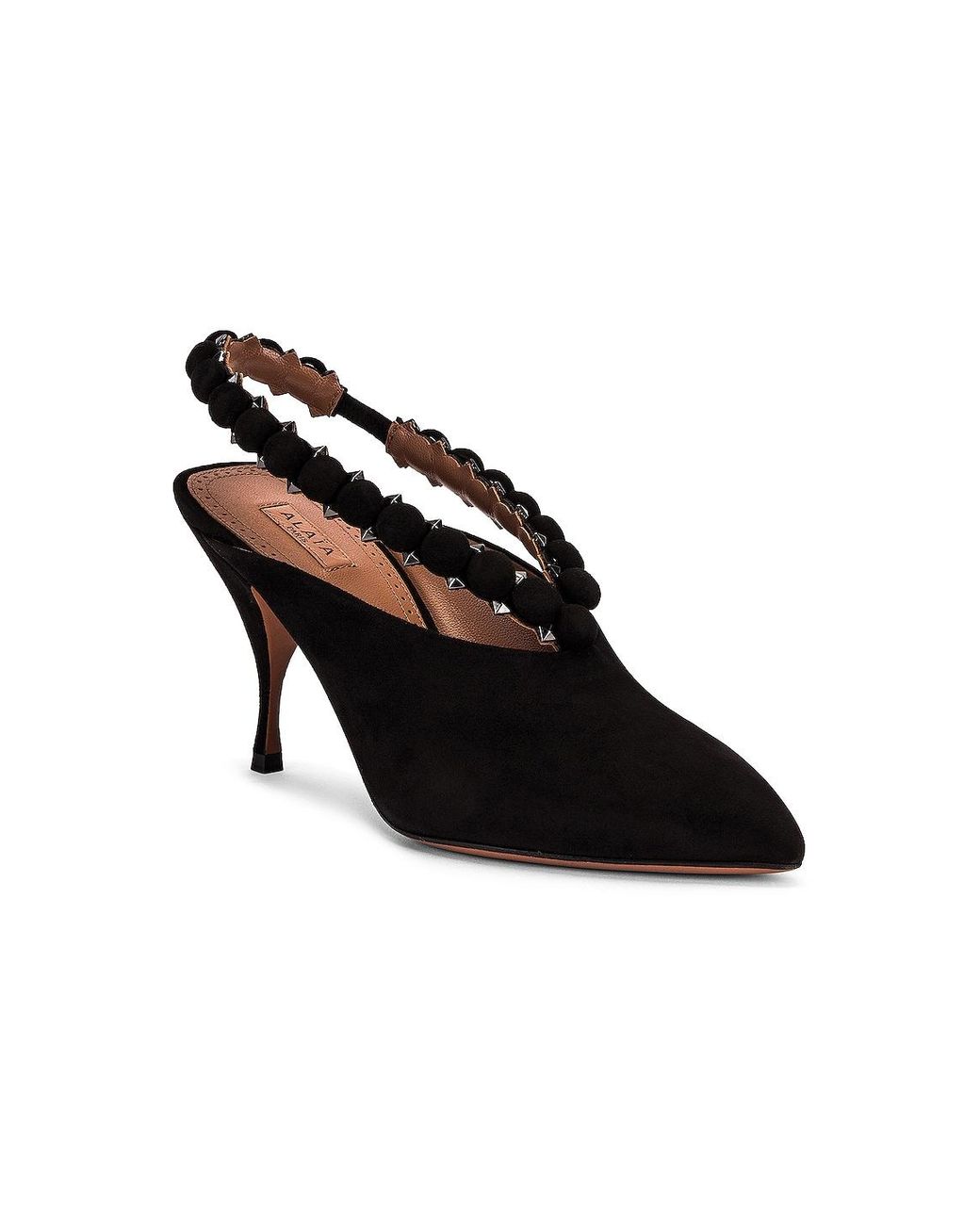 Alaïa Black Mini Bombe Ankle Strap Pump