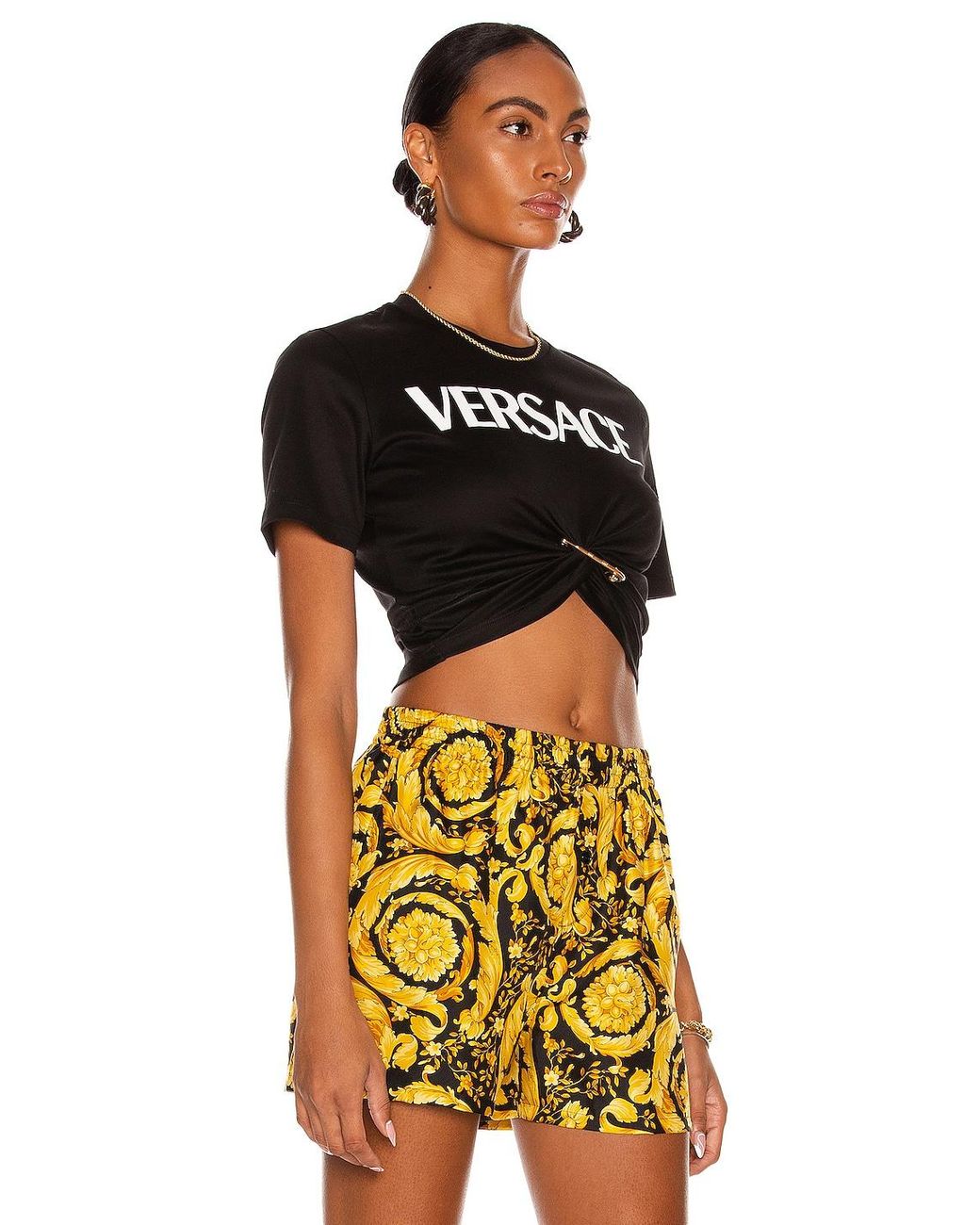 versace monogram smiley print t shirt