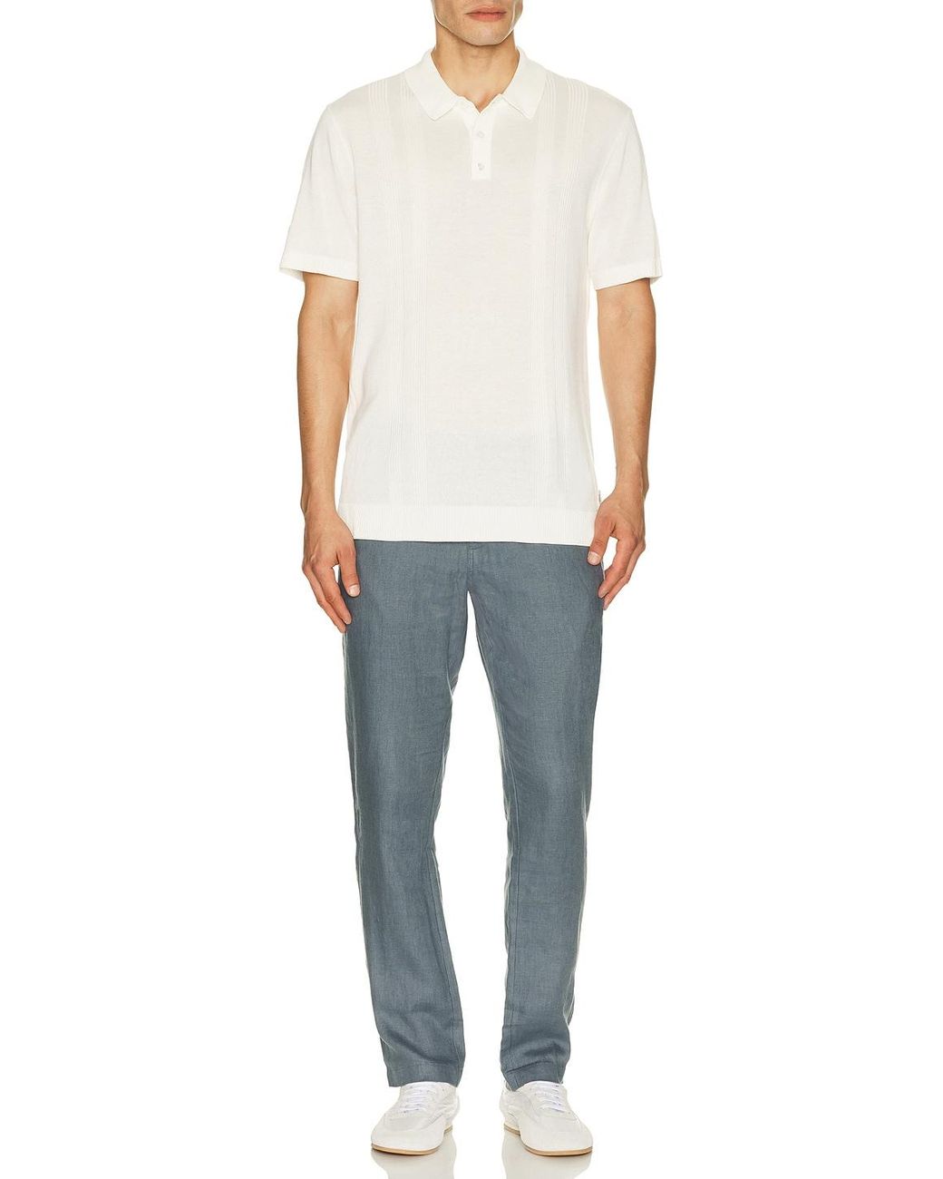 Onia Blue Linen Trouser for men