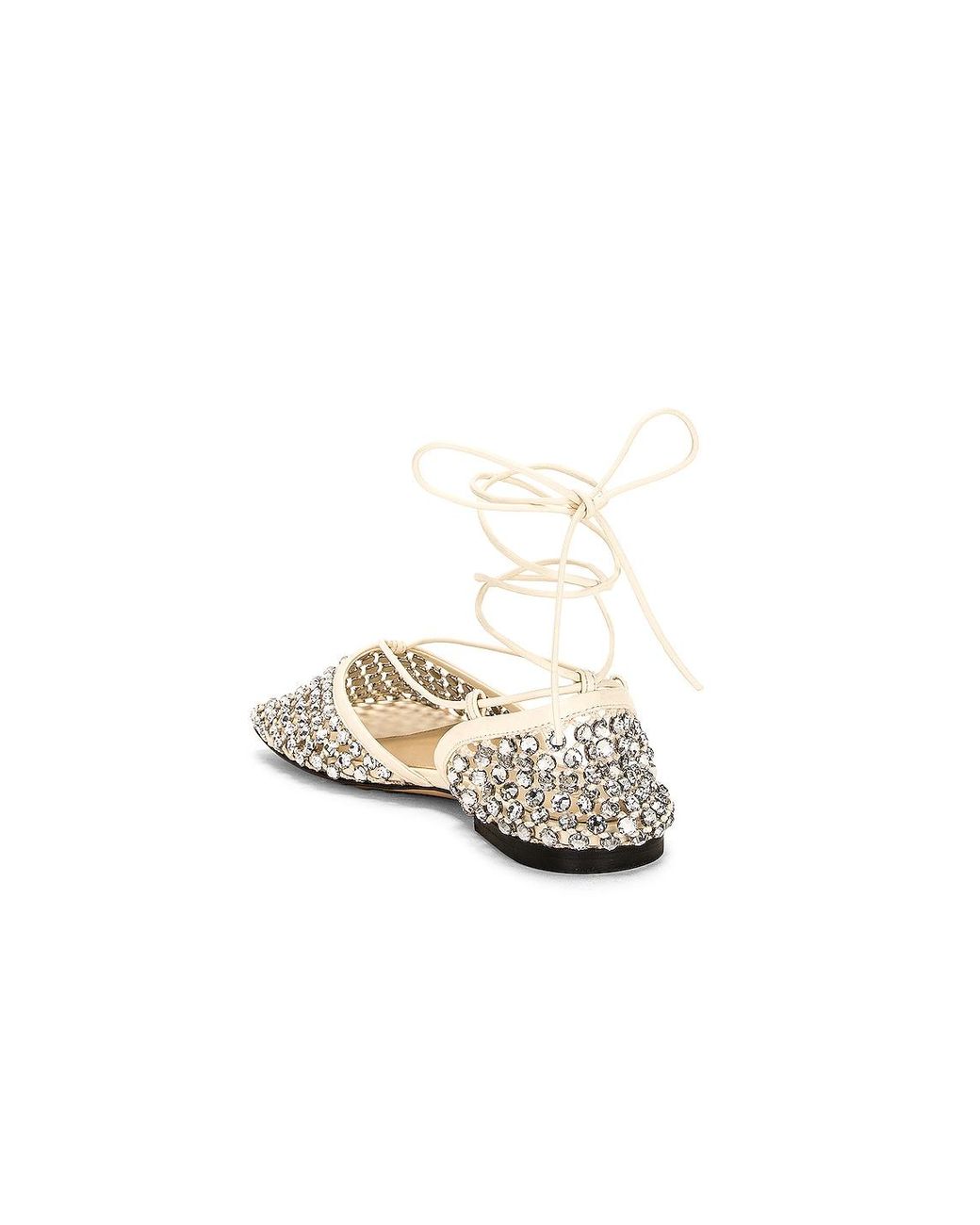 Bottega Veneta White Stretch Flat