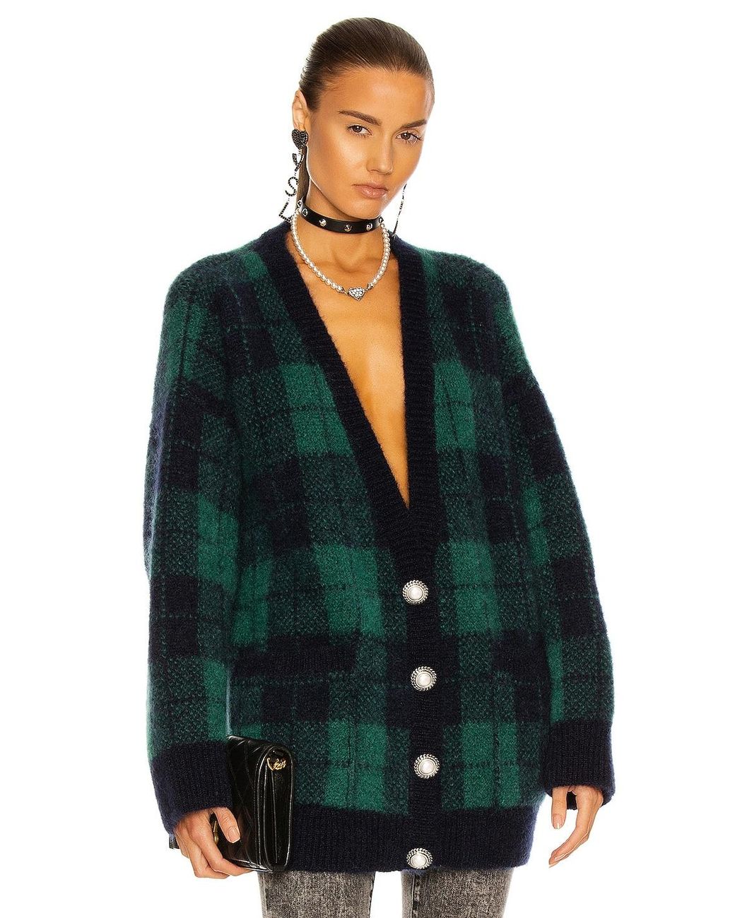 Alessandra Rich Tartan Brushed Knit 