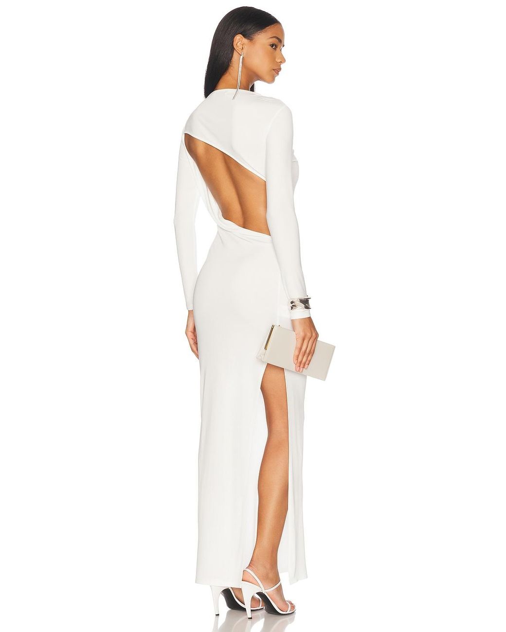 knee length dresses for ladies Undress Aster Off-White Jersey Midi Dress with Cap Sleeves