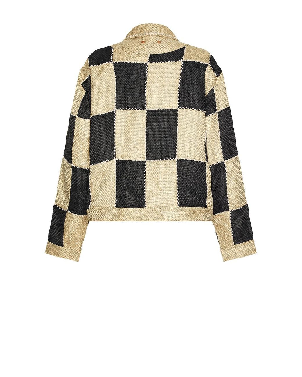 ANDERSSON BELL Black Patchwork Zip-Up Jacket for men