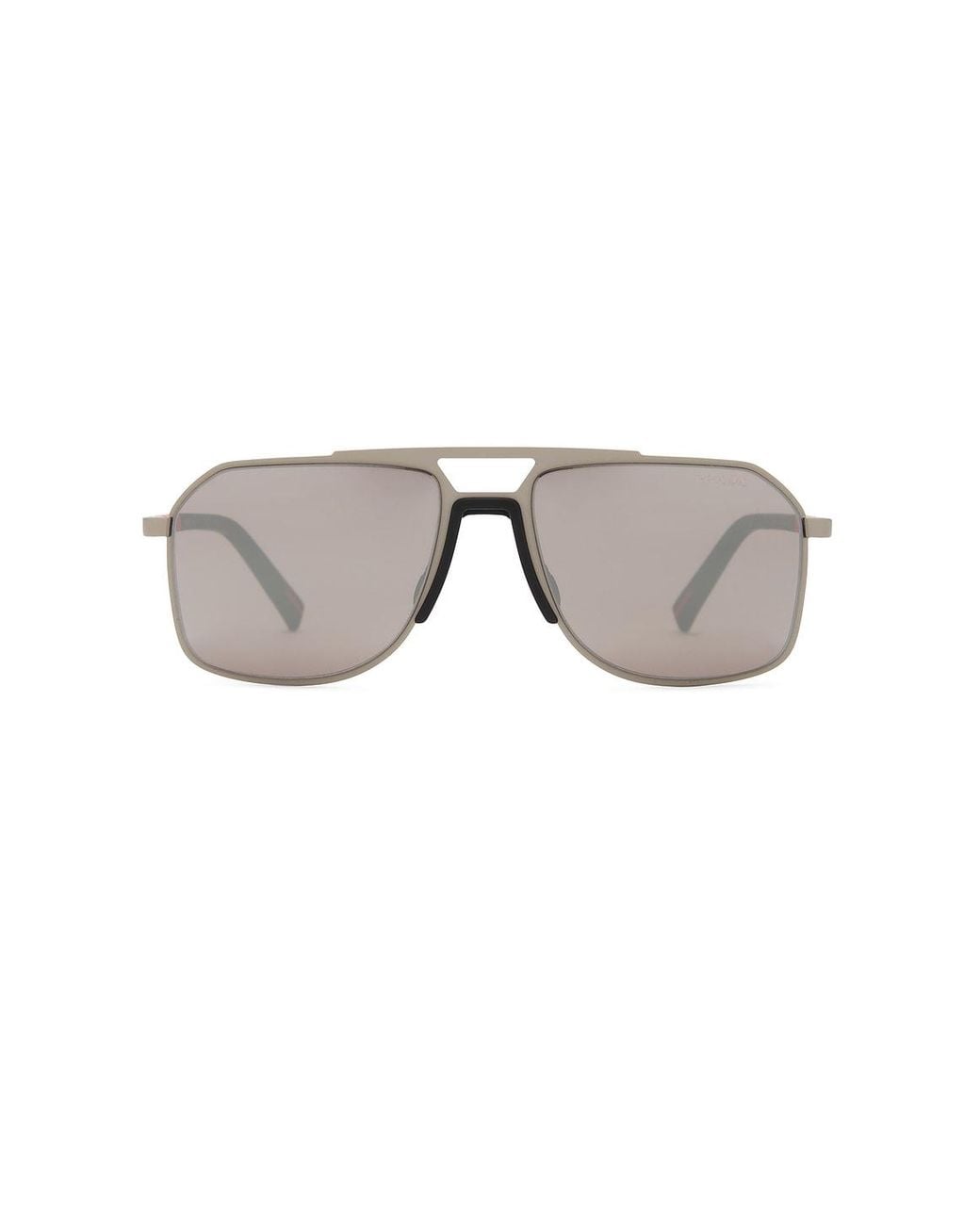 Prada Gray Rectangular Sunglasses for men