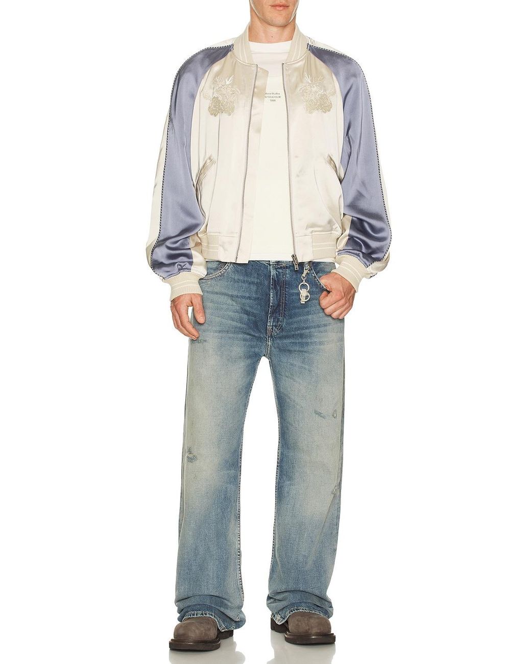 Acne Blue Oskol Dragon Jacket for men