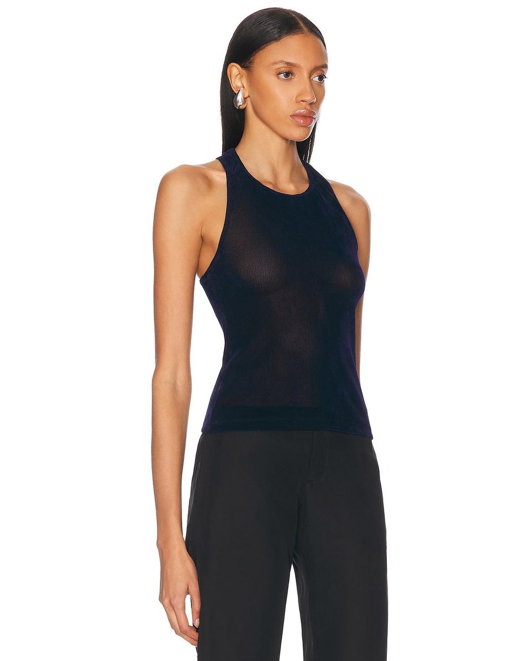Priscavera Blue Racerback Tank Top