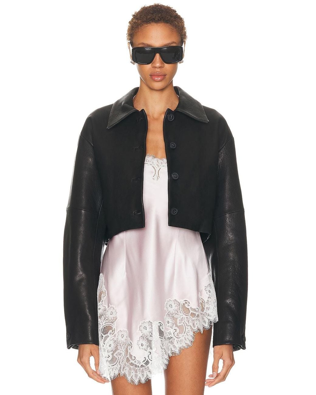 SRG Black Alina Leather Jacket