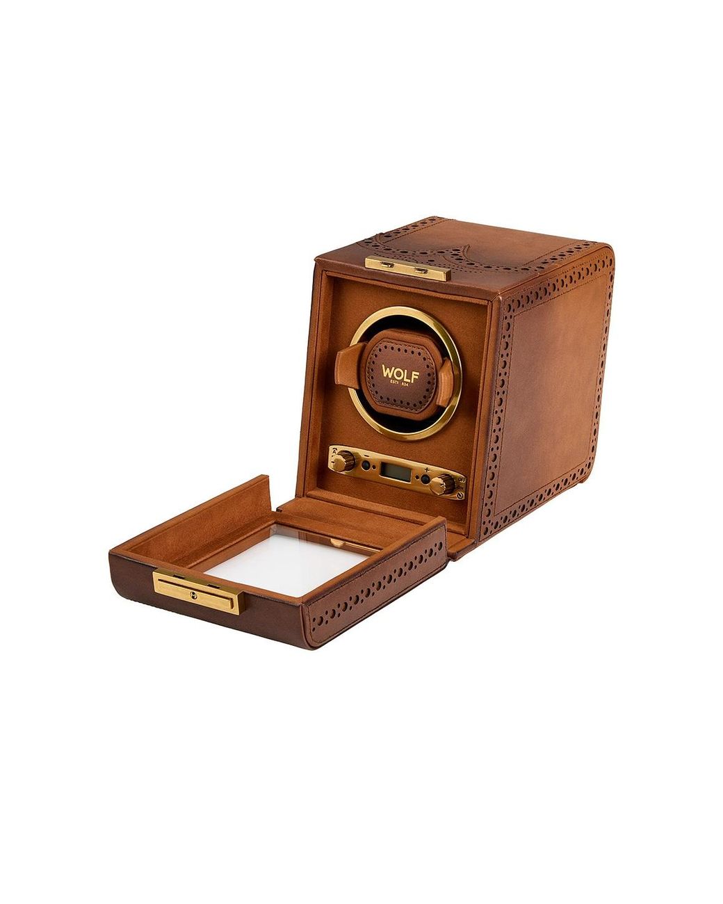 Wolf Brown Brogue Single Winder