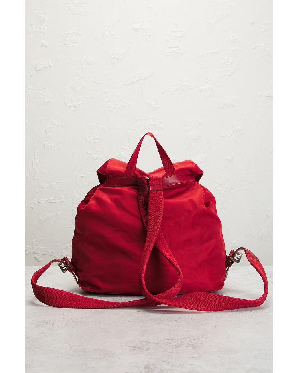 Prada Red Tessuto Backpack