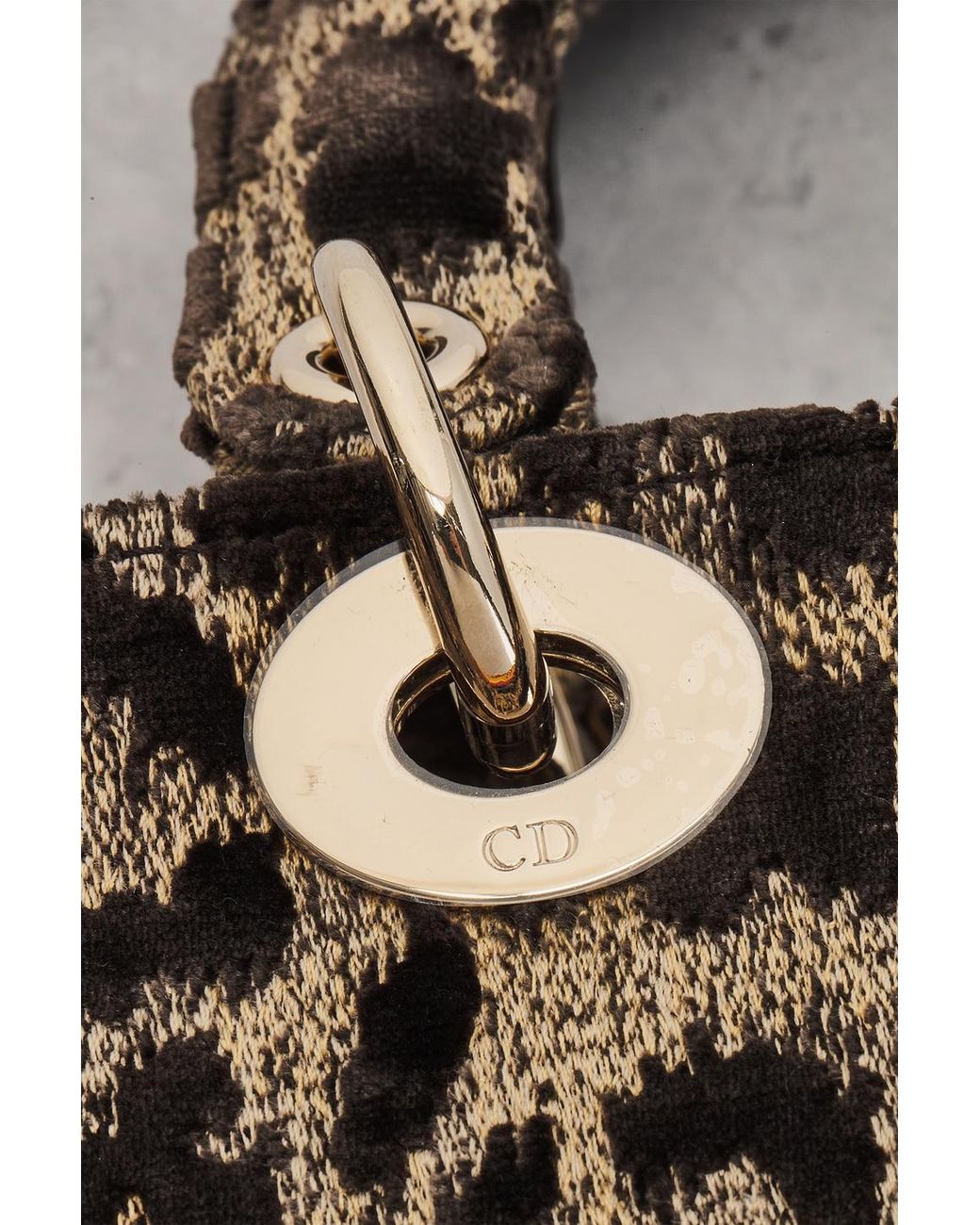 Dior Black Leopard Lady D-Lite Handbag