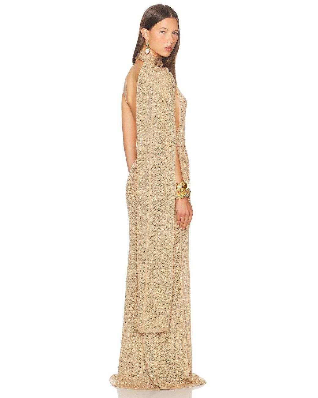Helsa Natural Robbyn Wrap Gown