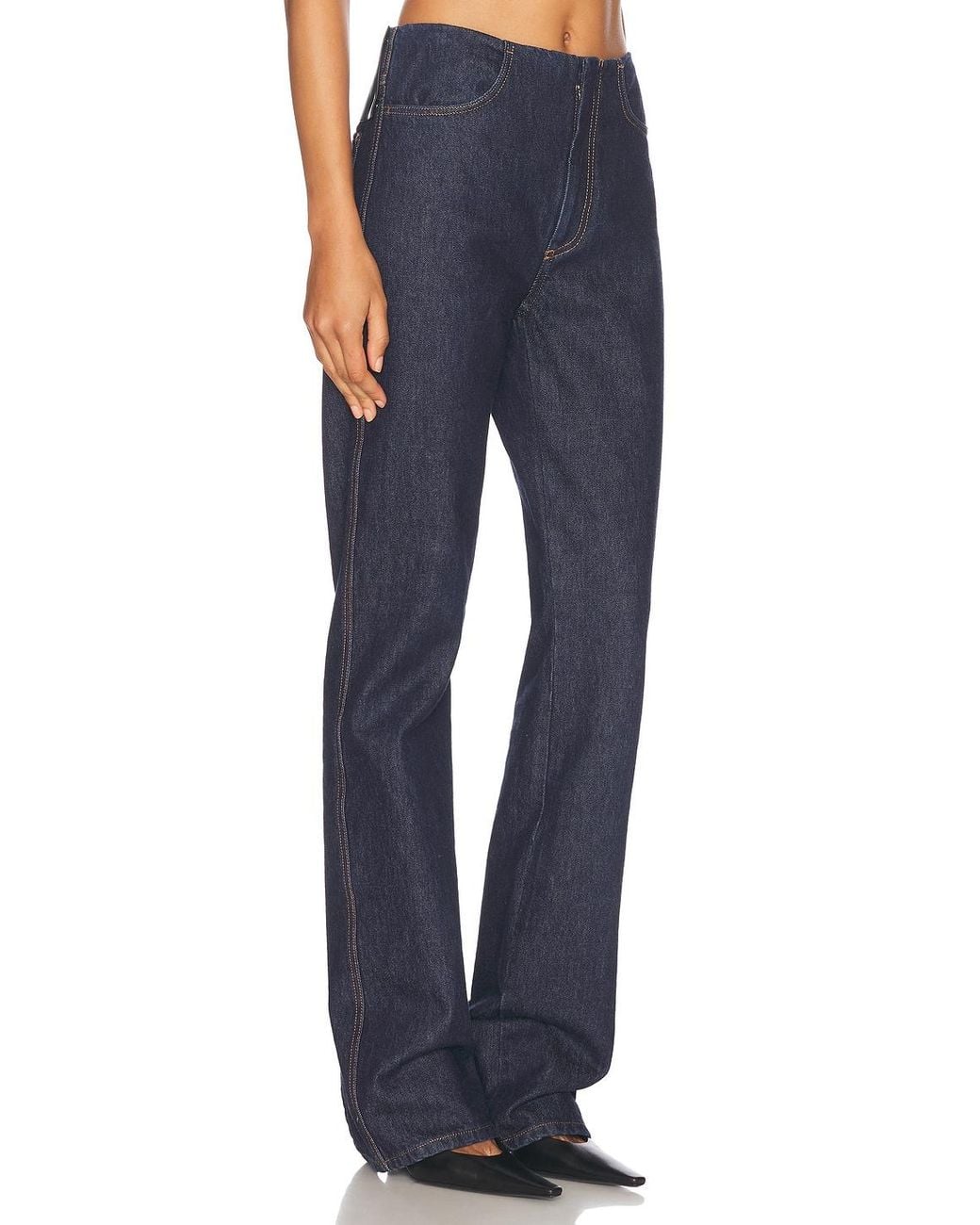 Sportmax Blue Aligi Split Hem Leg Jeans