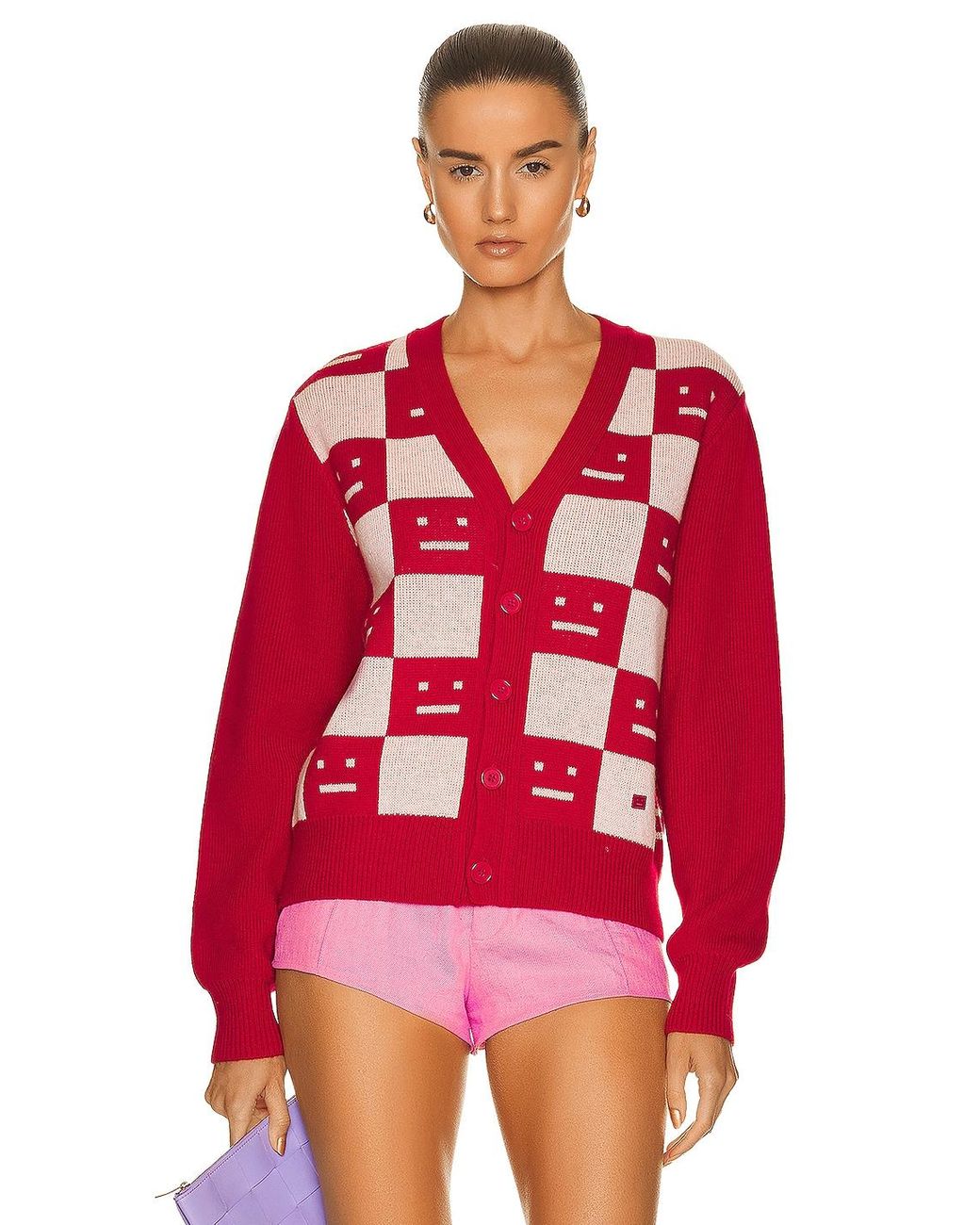 Acne Studios Wool Checkerboard Cardigan 