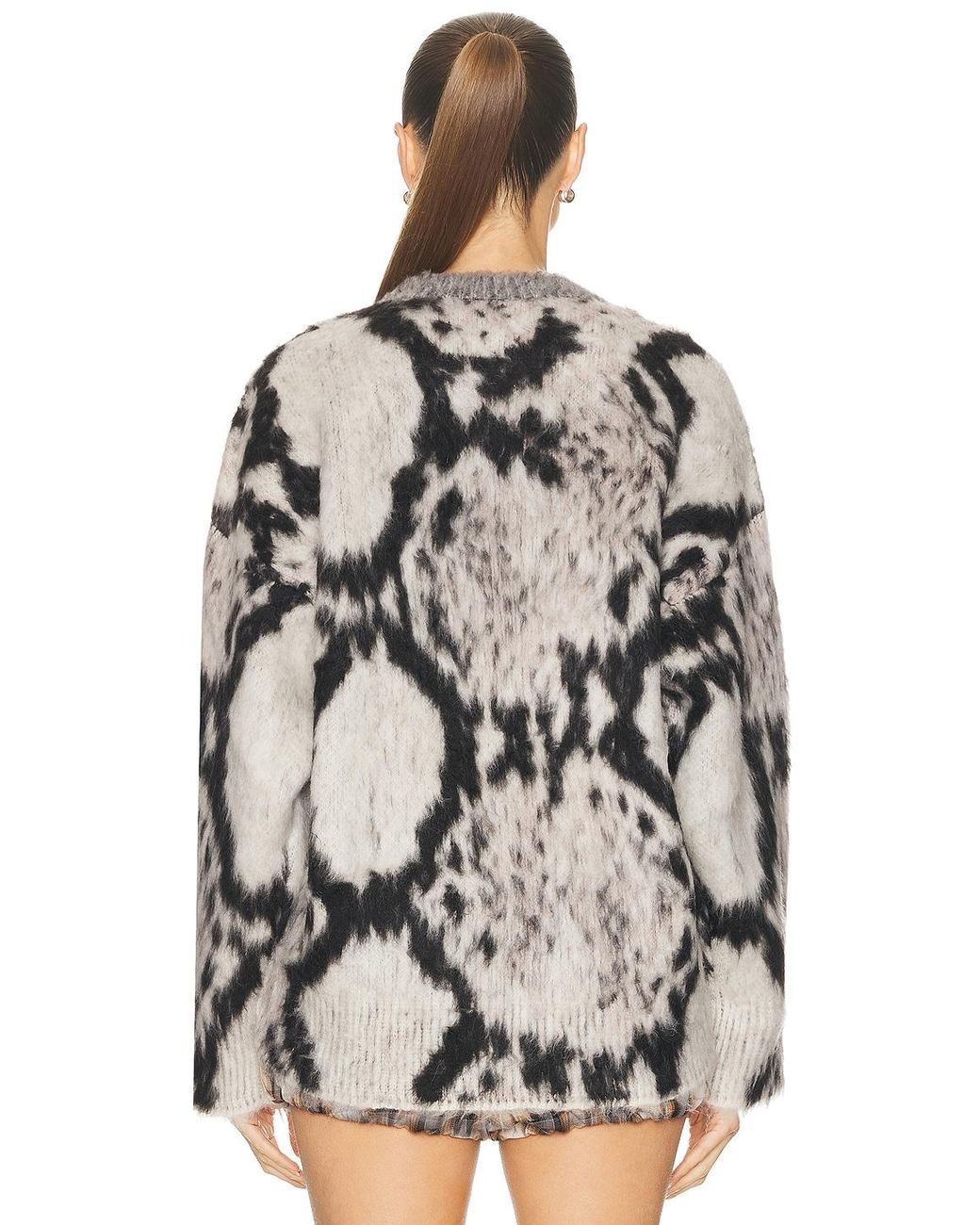 The Attico Multicolor Brushed Python Sweater