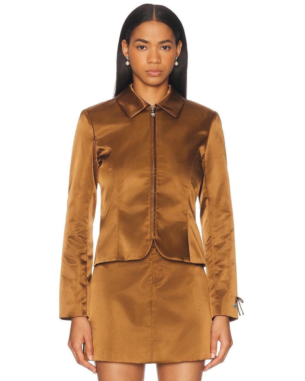 Sandy Liang Brown Annecy Jacket
