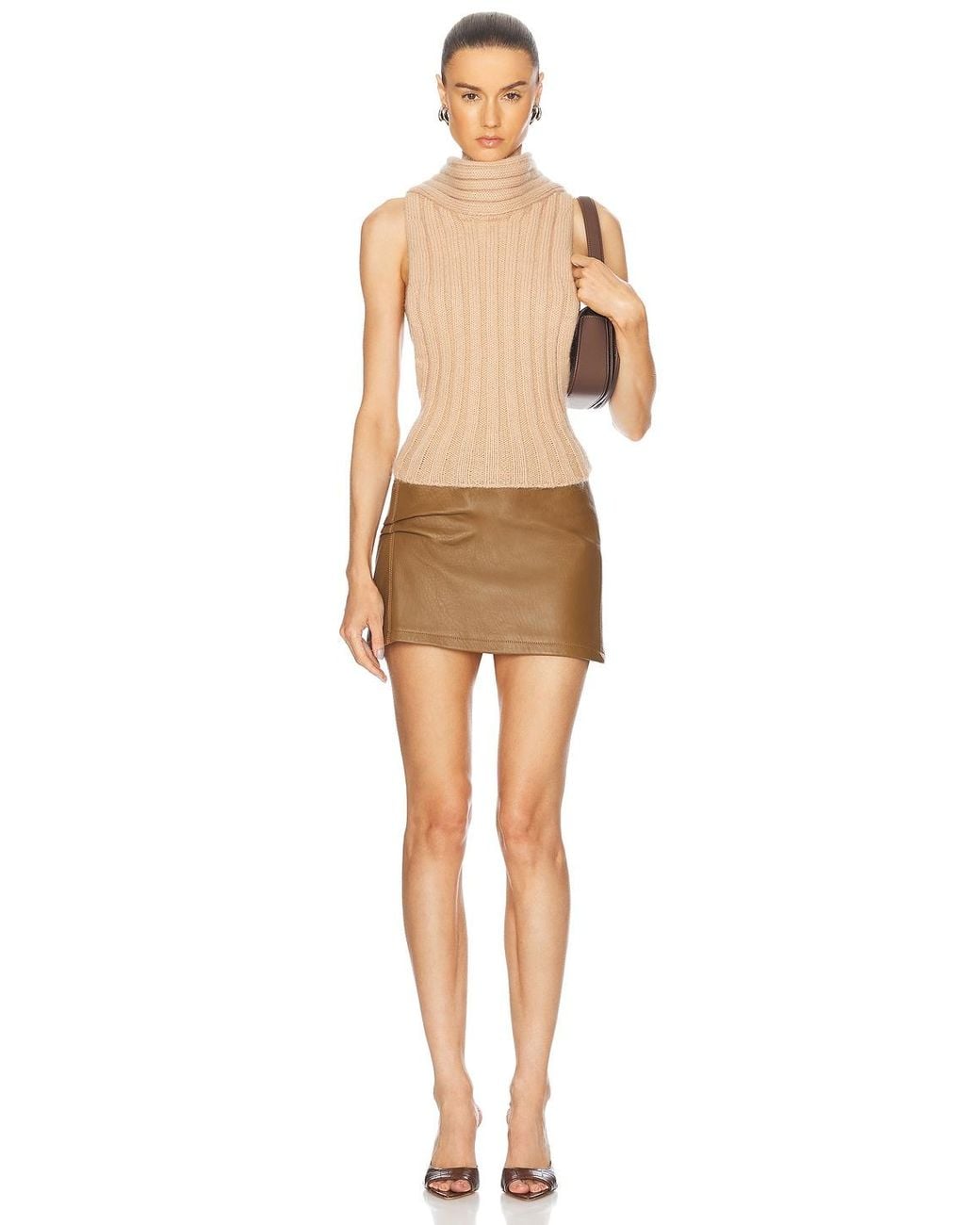 Area Natural Sleeveless Twisted Top