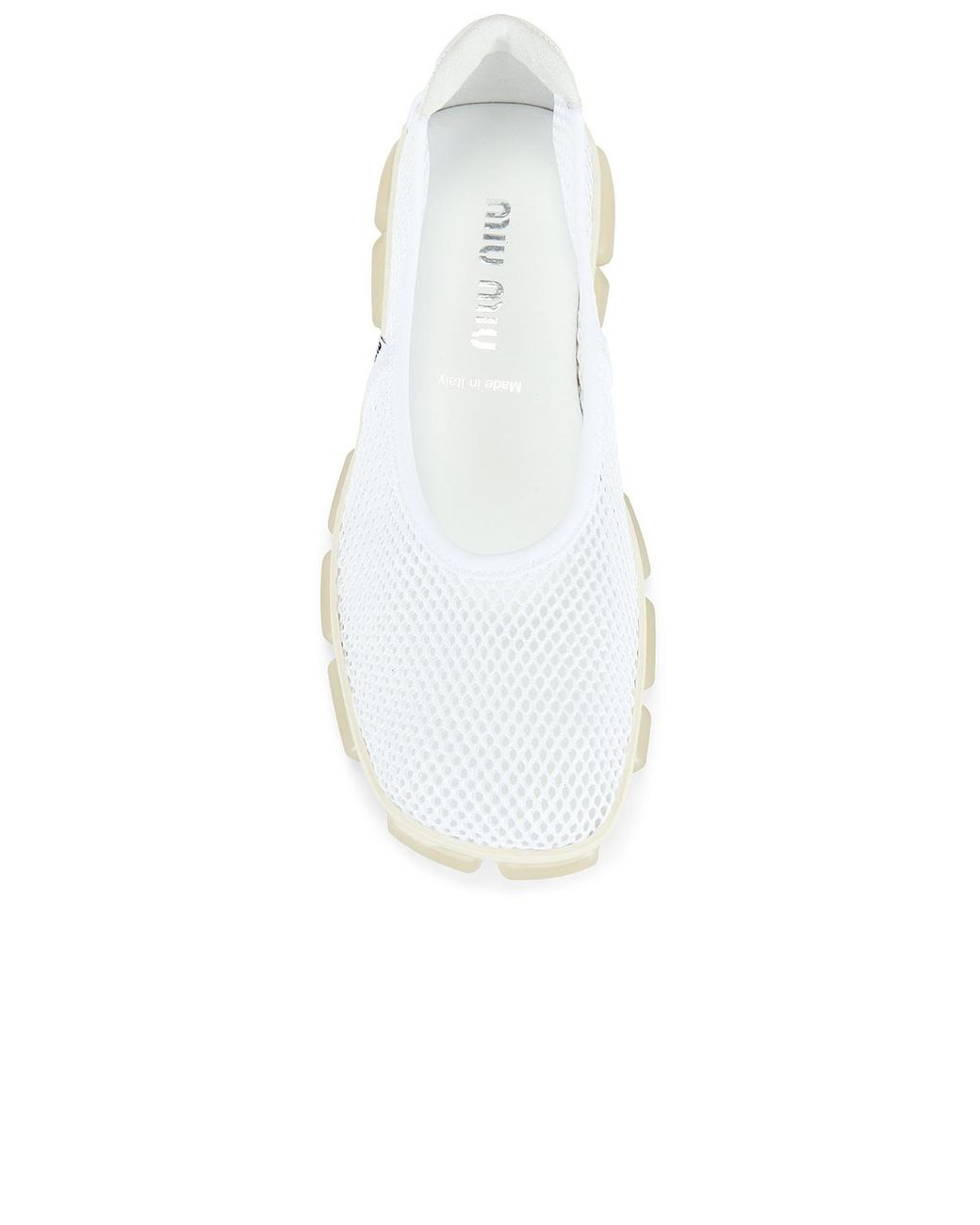 Miu Miu White Rete Tech Sneaker
