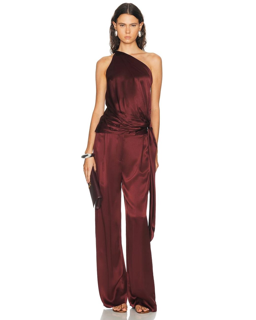 The Sei Red Relaxed Trouser