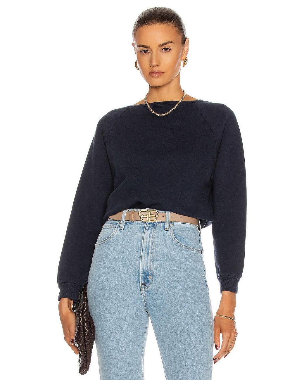 nili lotan tiara v neck sweatshirt