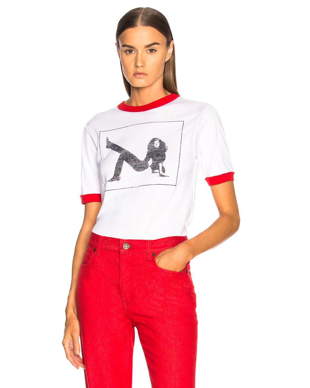 CALVIN KLEIN 205W39NYC Brooke Shields Graphic Tee in Red | Lyst