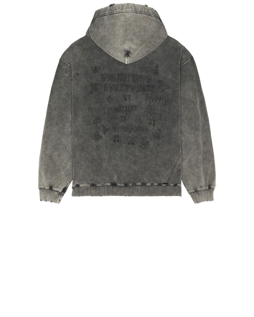 Maison Mihara Yasuhiro Bleached Parka Hoodie in Black for