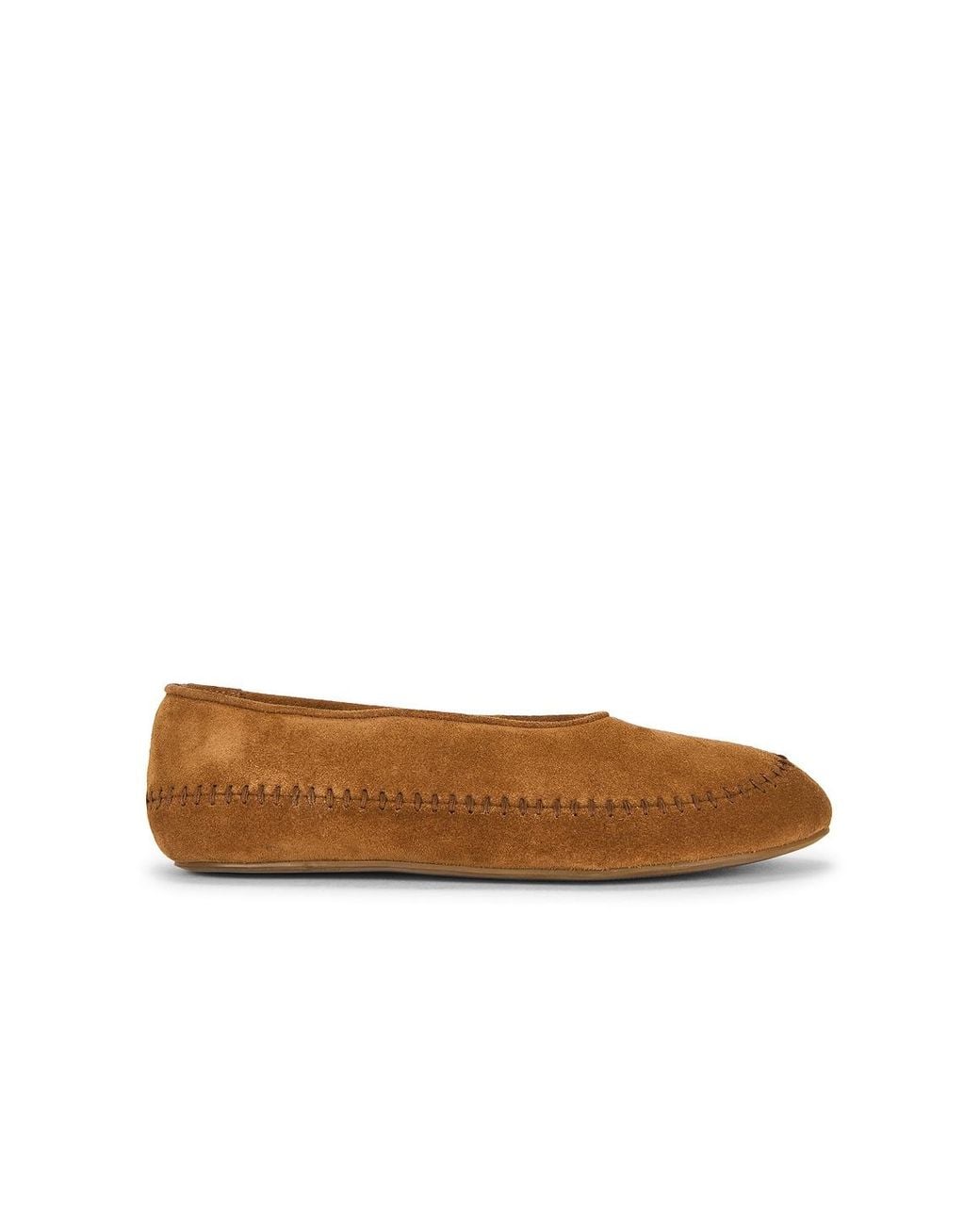 Jenni Kayne Brown Shearling Bare Flat
