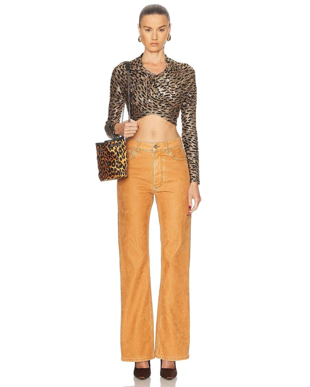 Rabanne Orange Straight Leg Jeans