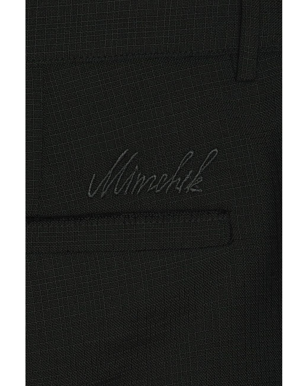 Mimchik Black Frayed Shorts for men
